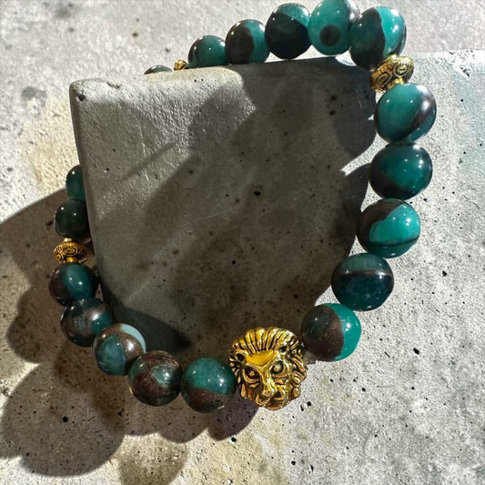 Verdant Lion - Green Jasper Bracelet