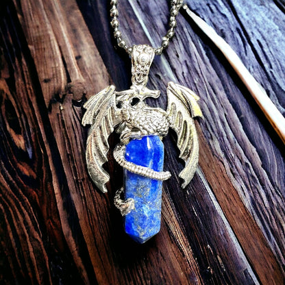 Dragon Lapis Lazuli Pendant Necklace