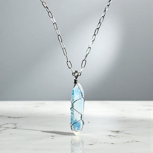 Hexagonal Opalite Silver