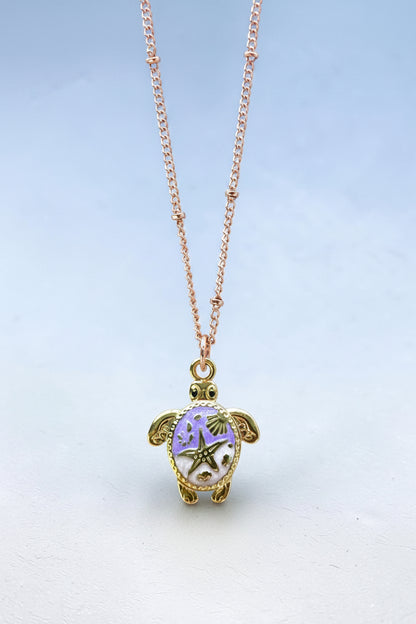 Sea Turtle Charm Necklace - Sandy Cove