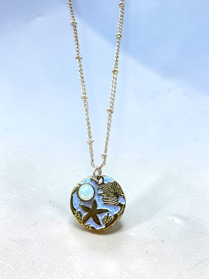 Starfish Shell Charm Necklace - Starry Shore