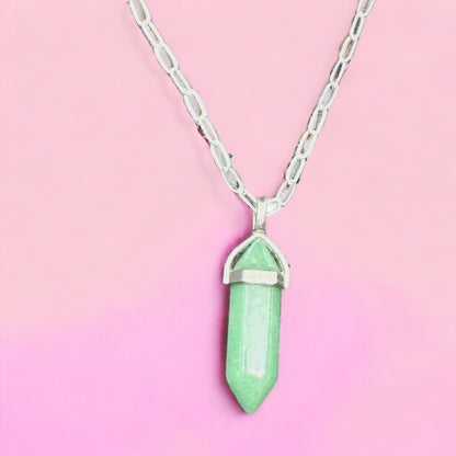Green Aventurine Hexa Necklace