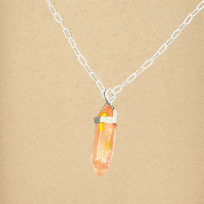 Cherry Quartz Hexa Necklace