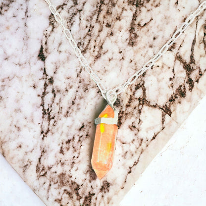 Cherry Quartz Hexa Necklace