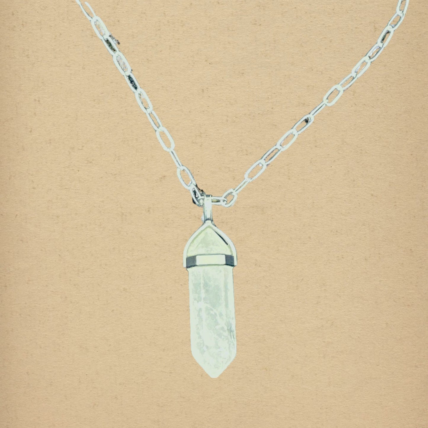 Clear Quartz Hexa Necklace