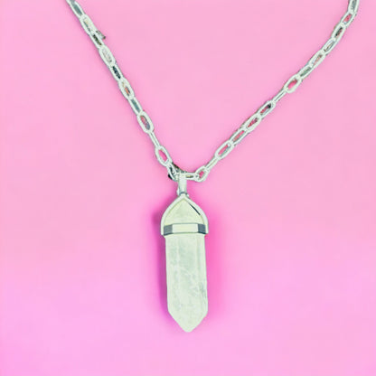 Clear Quartz Hexa Necklace