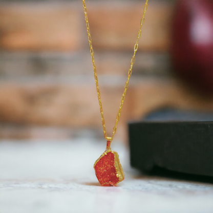 Vanadinite Crystal Pendant Necklace