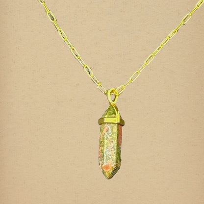 Unakite Hexa Necklace