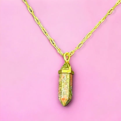 Unakite Hexa Necklace