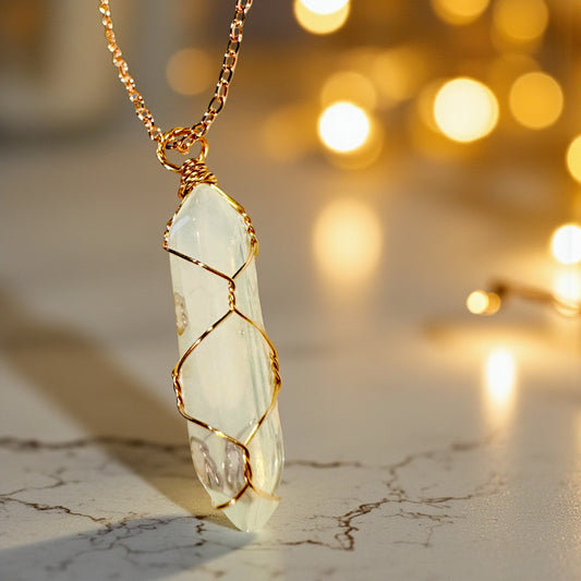 Hexagonal Opalite Rose Gold
